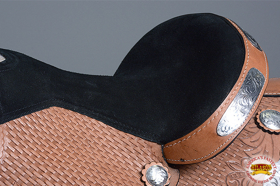 HILASON Western Horse Saddle Leather Treeless Trail Barrel Tan | for Horses