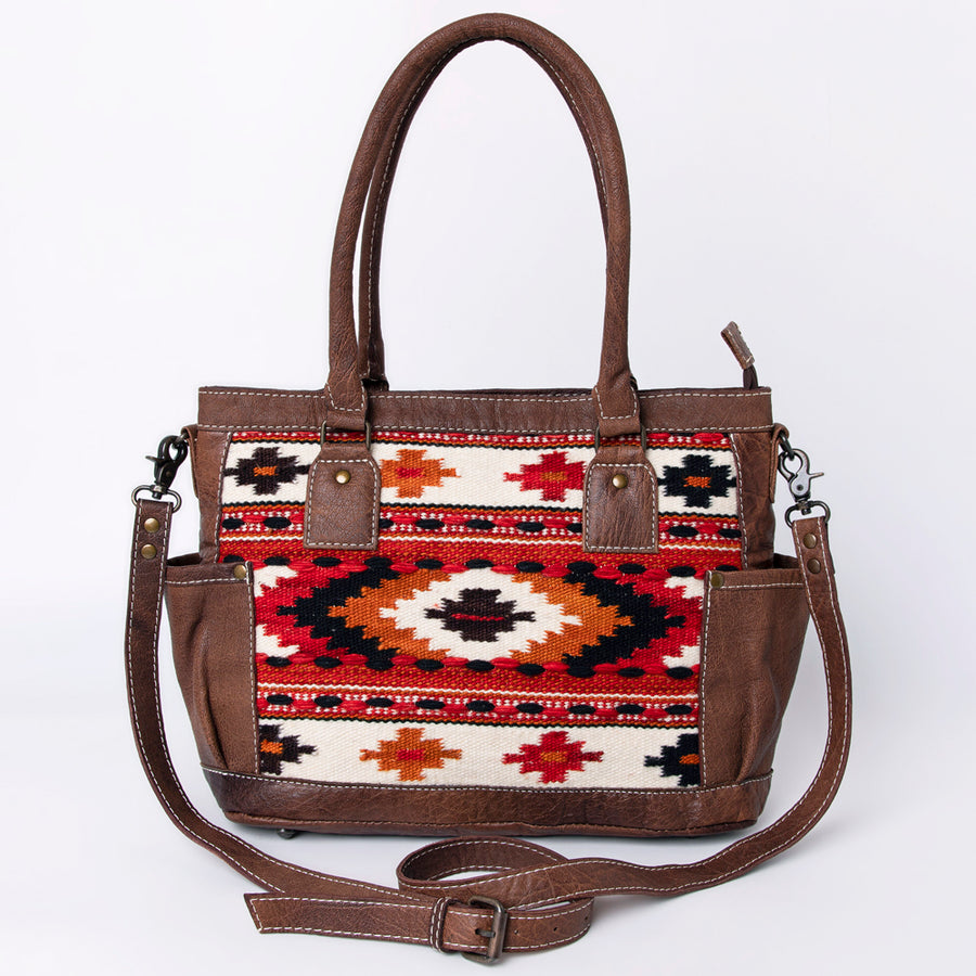 American Darling Women's Tote Bag Western Saddle Blanket Genuine Leather Handbag and Ladies Purse