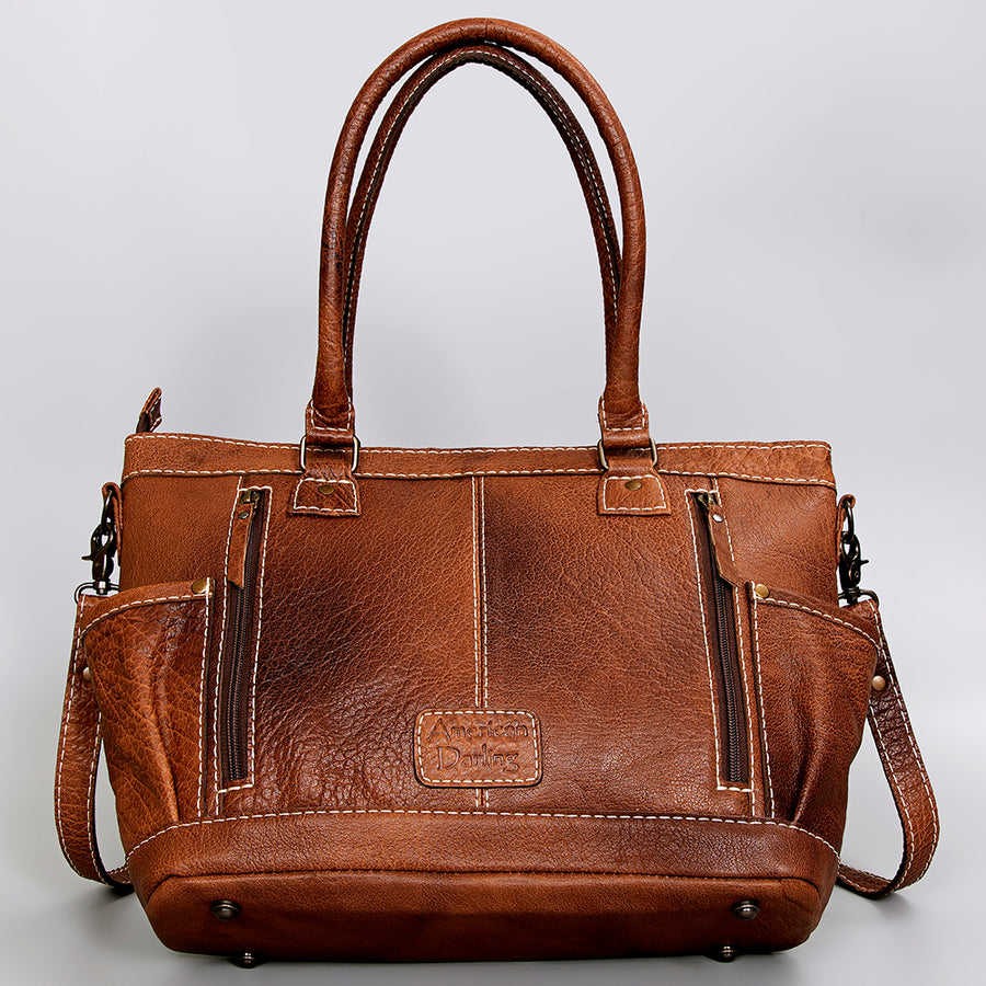 American Darling Women's Tote Bag Western Saddle Blanket Genuine Leather Handbag and Ladies Purse