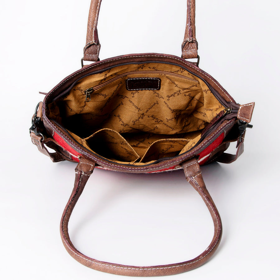 American Darling Women's Tote Bag Western Saddle Blanket Genuine Leather Handbag and Ladies Purse