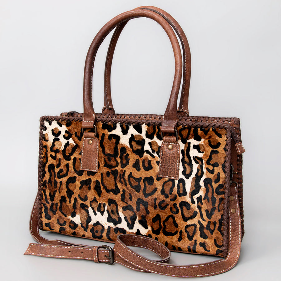 American Darling Hair-On Leather Tote Bag - Handcrafted Western Carryall - Uhorse