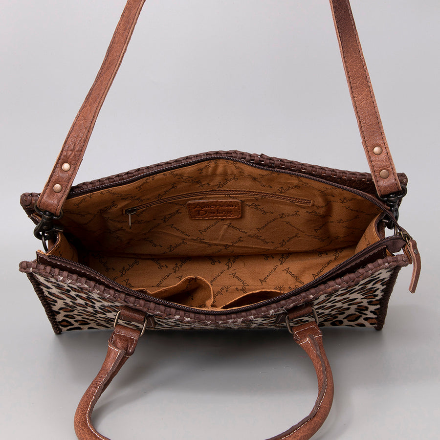 American Darling Women's Tote Bag Western Hair-On Genuine Leather Handbag and Ladies Purse