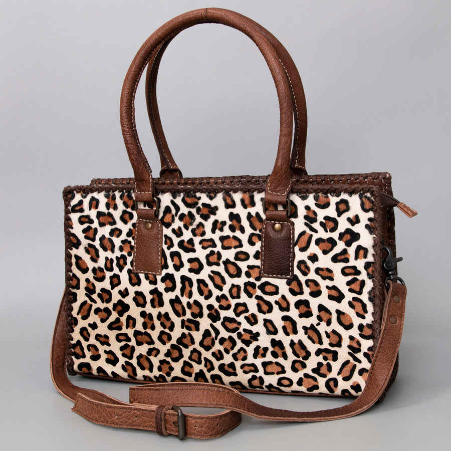 American Darling Hair-On Leather Tote Bag - Handcrafted Western Carryall - Uhorse
