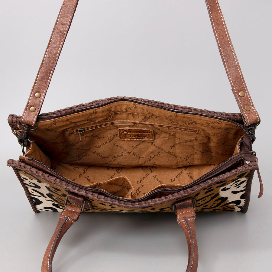 American Darling Women's Tote Bag Western Hair-On Genuine Leather Handbag and Ladies Purse