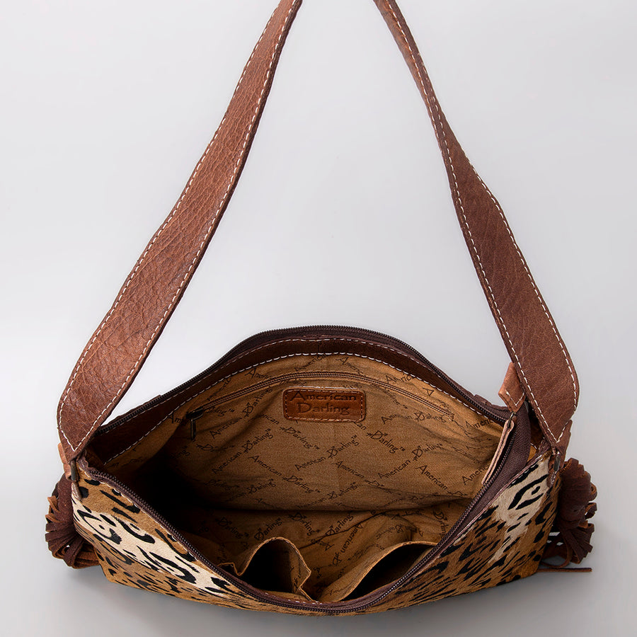 American Darling Women's Hobo Bag Western Hair-On Genuine Leather Handbag and Ladies Purse