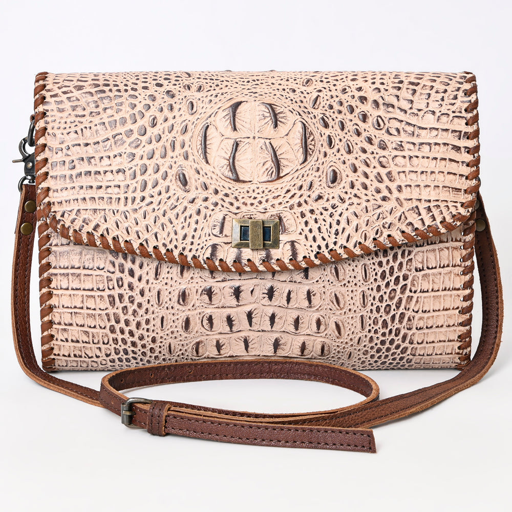 American Darling Coin Purse Crocodile embossed Genuine Leather women bag western handbag purse