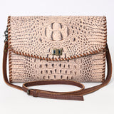 American Darling Coin Purse Crocodile embossed Genuine Leather women bag western handbag purse