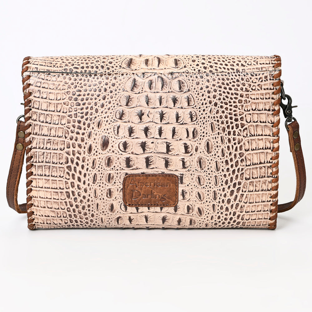 American Darling Coin Purse Crocodile embossed Genuine Leather women bag western handbag purse