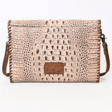 American Darling Coin Purse Crocodile embossed Genuine Leather women bag western handbag purse