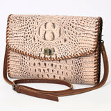 American Darling Coin Purse Crocodile embossed Genuine Leather women bag western handbag purse