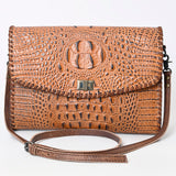 American Darling Coin Purse Crocodile embossed Genuine Leather women bag western handbag purse