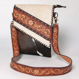 American Darling Messenger Hand Tooled Hair On Genuine Leather Western Women Bag Handbag Purse | Cute
