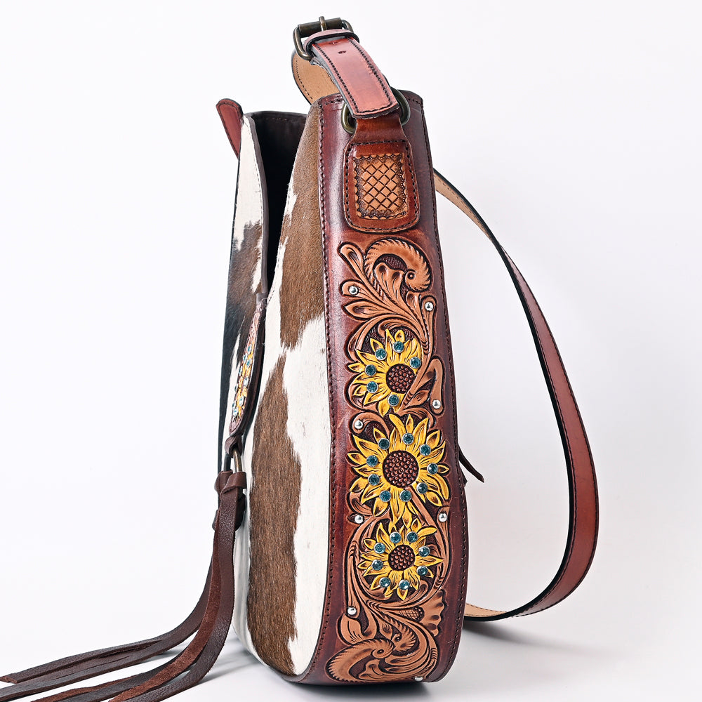 American Darling Hobo Hand Tooled Hair On Genuine Leather Western Women Bag | Handbag Purse Bags for Cute