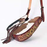 American Darling ADBGF125A Hobo Hand Tooled Hair-On Genuine Leather Women Bag Western Handbag Purse
