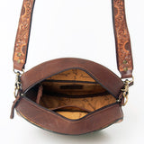 American Darling ADBGA302 Canteen Hand Tooled Genuine Leather Women Bag Western Handbag Purse