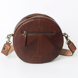 American Darling ADBGA303 Canteen Hand Tooled Hair-On Genuine Leather Women Bag Western Handbag Purse