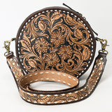 American Darling Canteen Hand Tooled Genuine Leather Women's Bag Western Handbag Purse | for Women Cute