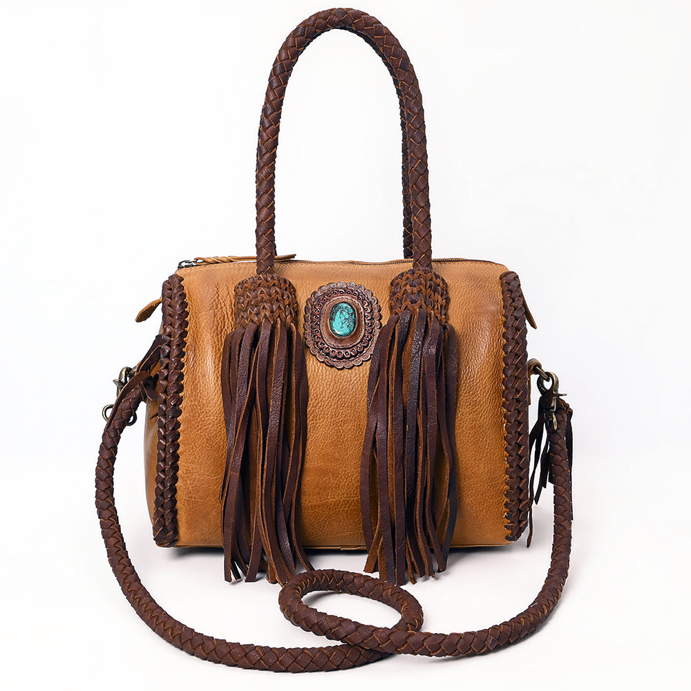 American Darling Duffel Hair on Genuine Leather Western Women Bag | Handbag Duffle Weekend Travel Bags for