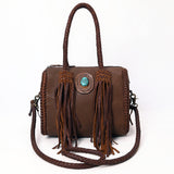 American Darling Duffel Hair on Genuine Leather Western Women Bag | Handbag Duffle Weekend Travel Bags for