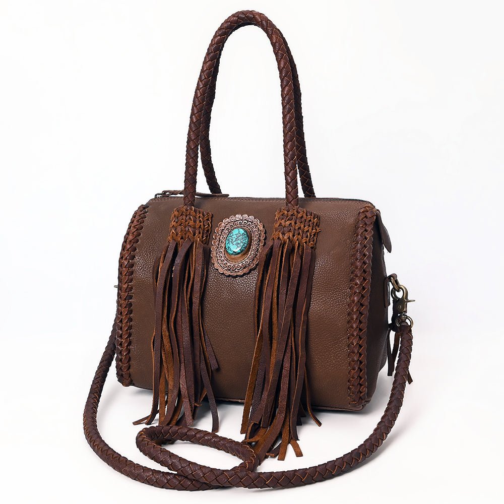 American Darling Duffel Hair on Genuine Leather Western Women Bag | Handbag Duffle Weekend Travel Bags for