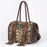 American Darling Duffel Hair on Genuine Leather Western Women Bag | Handbag Duffle Weekend Travel Bags for