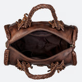 American Darling Duffel Hair on Genuine Leather Western Women Bag | Handbag Duffle Weekend Travel Bags for