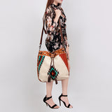 American Darling Hobo Saddle Blanket Hair Genuine Leather Western Women Bag Handbag Purse | Travel Bags College Casual