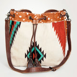 American Darling Hobo Saddle Blanket Hair Genuine Leather Western Women Bag Handbag Purse | Travel Bags College Casual