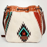 American Darling Hobo Saddle Blanket Hair Genuine Leather Western Women Bag Handbag Purse | Travel Bags College Casual