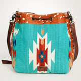 American Darling Hobo Saddle Blanket Hair Genuine Leather Western Women Bag Handbag Purse | Travel Bags College Casual