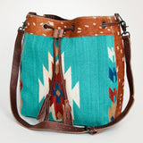 American Darling Hobo Saddle Blanket Hair Genuine Leather Western Women Bag Handbag Purse | Travel Bags College Casual