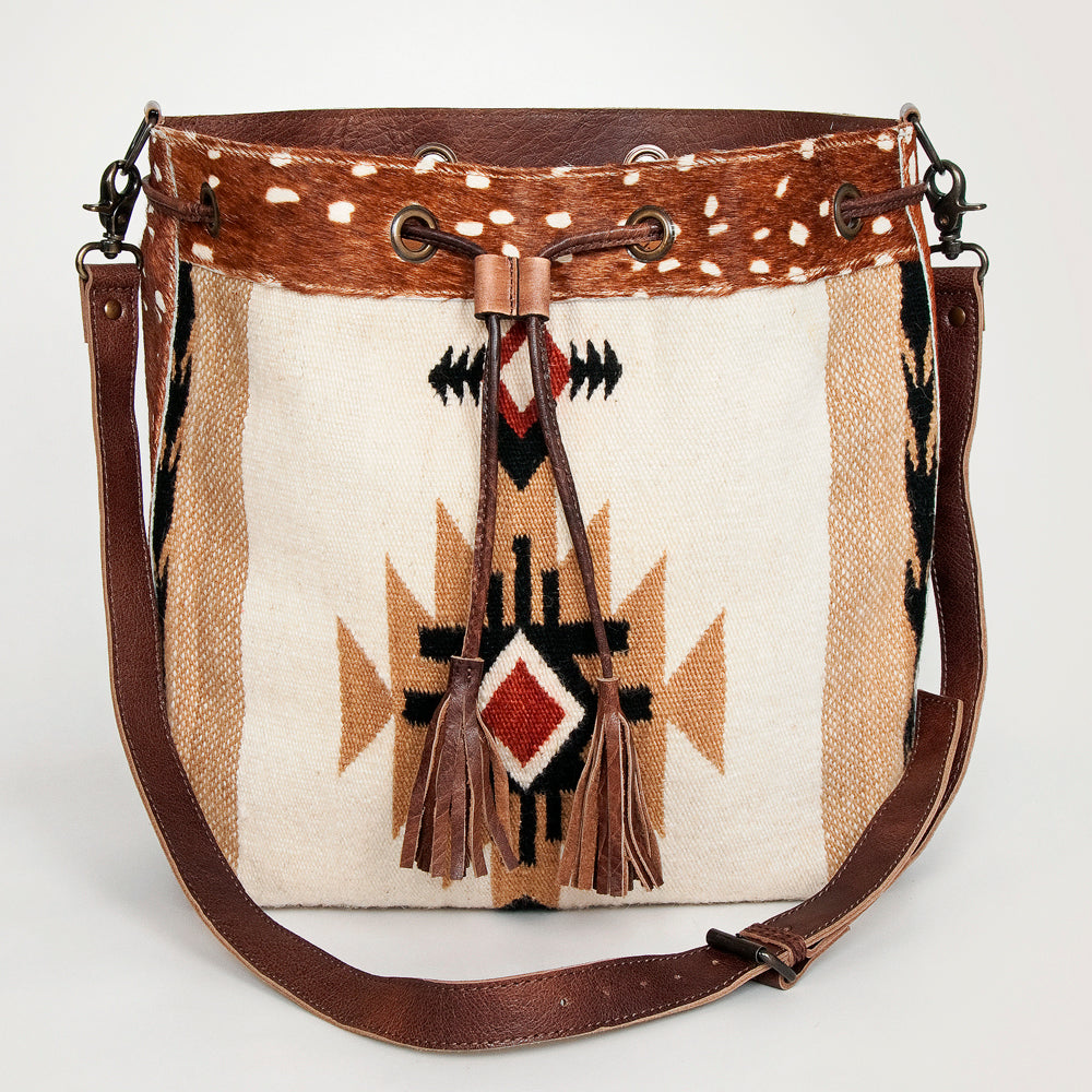 American Darling Hobo Saddle Blanket Hair Genuine Leather Western Women Bag Handbag Purse | Travel Bags College Casual