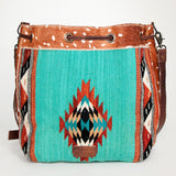 American Darling Hobo Saddle Blanket Hair Genuine Leather Western Women Bag Handbag Purse | Travel Bags College Casual