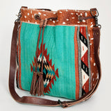 American Darling Hobo Saddle Blanket Hair Genuine Leather Western Women Bag Handbag Purse | Travel Bags College Casual