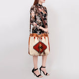 American Darling Hobo Saddle Blanket Hair Genuine Leather Western Women Bag Handbag Purse | Travel Bags College Casual