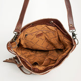 American Darling Hobo Saddle Blanket Hair Genuine Leather Western Women Bag Handbag Purse | Travel Bags College Casual