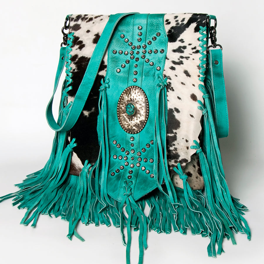American Darling Messenger Hair On Genuine Leather Western Women Bag Handbag Purse - Uhorse
