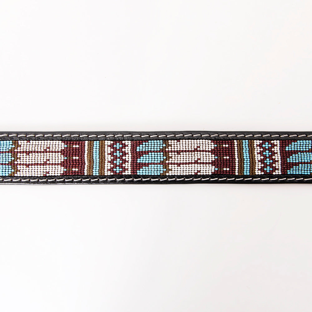 HILASON Western Genuine Leather Belt for Men Women Cowboy Cowgirl Handmade Unisex Full Grain Heavy Duty Tooled Beaded Belt