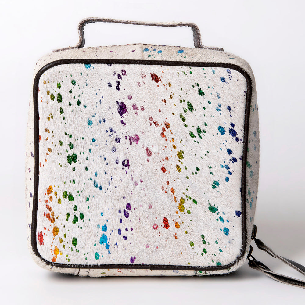 American Darling Jewelry Case Hair-On Genuine Leather Women Bag Western Handbag Purse | Organizer for Travel