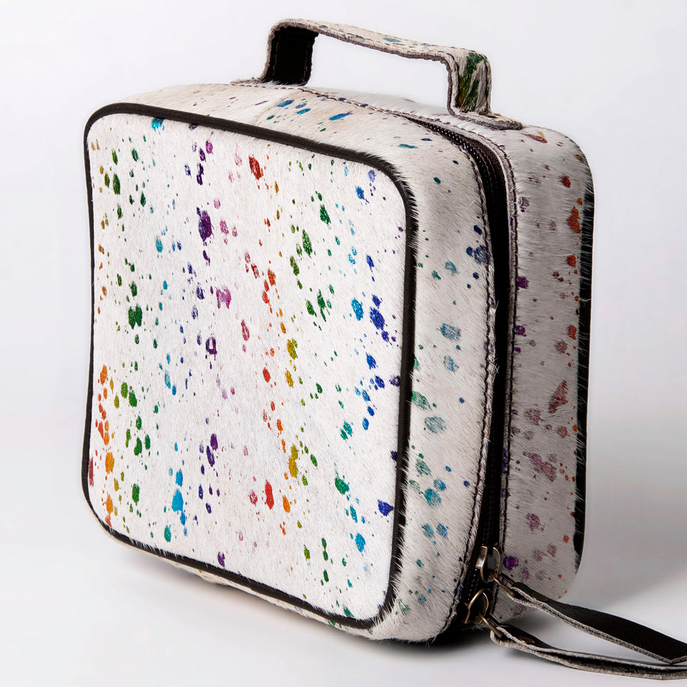 American Darling Jewelry Case Hair-On Genuine Leather Women Bag Western Handbag Purse | Organizer for Travel