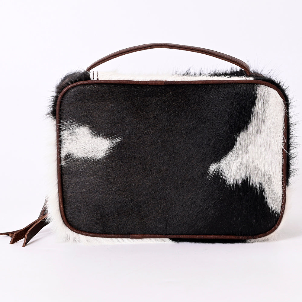 American Darling Jewelry Case Hand Tooled Hair-On Genuine Leather Women Bag Western Handbag Purse | Organizer for Travel