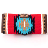 American Darling Jewelry Case Hand Tooled Saddle Blanket Genuine Leather Women Bag Western Handbag Purse Organizer for Travel