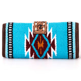 American Darling Jewelry Case Hand Tooled Saddle Blanket Genuine Leather Women Bag Western Handbag Purse Organizer for Travel