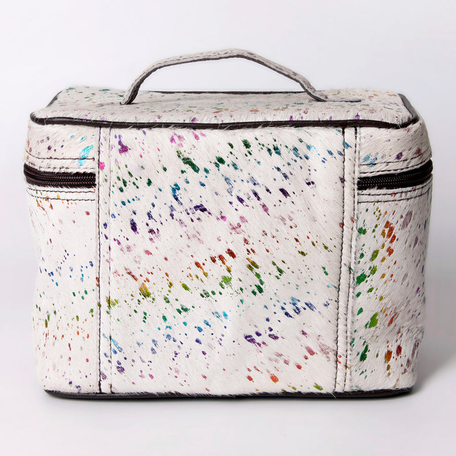 American Darling Jewelry Case for Women - Hair-On Cowhide Eco-Friendly Genuine Leather Travel Organizer