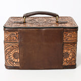 American Darling Jewelry Case Hand Tooled Genuine Leather Women Bag Western Handbag Purse | for Travel