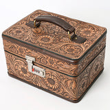 American Darling Jewelry Case Hand Tooled Genuine Leather Women Bag Western Handbag Purse | for Travel