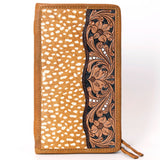 American Darling Jewelry Case Hand Tooled Hair-On Genuine Leather Women Bag Western Handbag Purse | Organizer for Travel