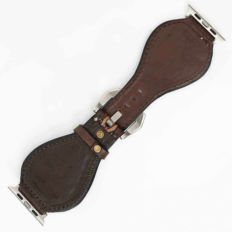American Darling Beautifully Hand Tooled Painted Genuine Leather I watch Strap Men and Women Unisex