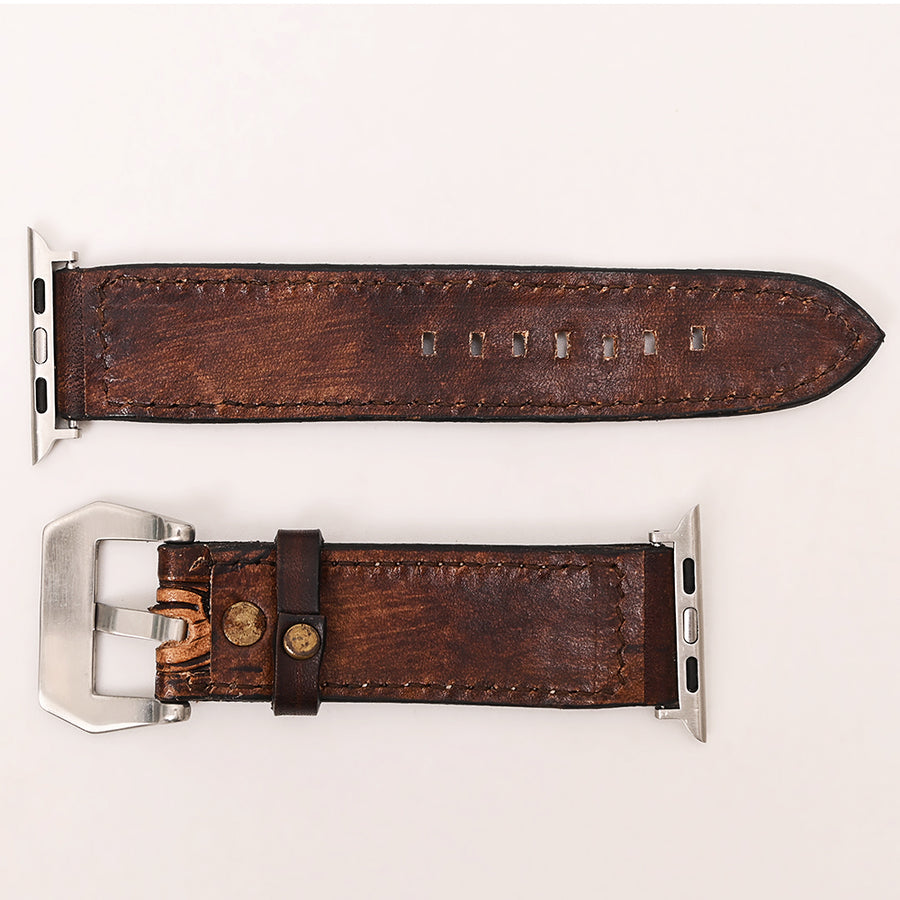 American Darling Beautifully Hand Tooled Genuine Leather I watch Strap Men and Women Unisex