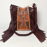 American Darling Large Crossbody Hand Tooled Hair On Genuine Leather Women Bag Western Handbag Purse